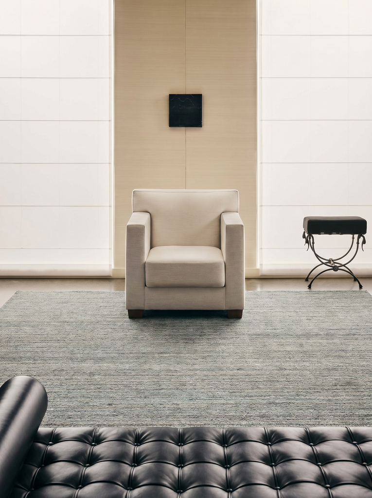 Helsinki Série Tapis tissé main moderne scandinave en laine et viscose 100 % naturelle pour salon, séjour MRN