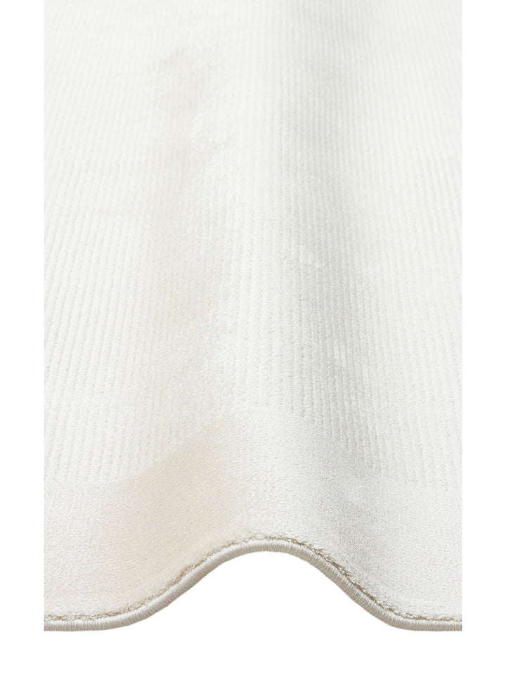 Montenegro Viskon Karışımlı Sade Desenli Sık Dokuma Oturma Odası Salon Koridor Modern Halı 02 CREAM - Carpetdocia