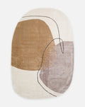 Monza Art High-Quality, Tightly Woven, Shiny Modern Living Room Rug with Geometric Pattern 08 CREAM BLACK