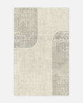 Monza Geometrisches Muster Hochwertig Dicht Gewebt Glänzender Moderner Wohnzimmerteppich 01 CREAM GREY