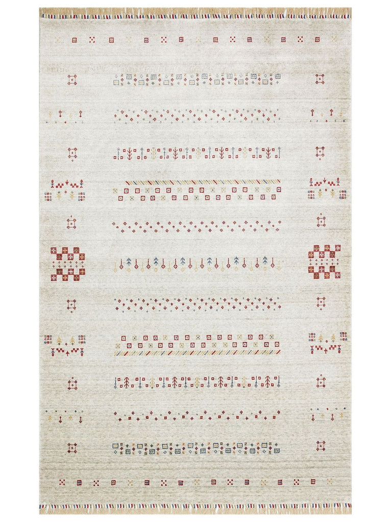 Oushak Carnaval 100% Natural Easy to Clean Handmade TENCEL™ Modern Uşak Carpet 06 BEIGE