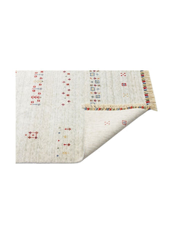 Oushak Carnaval %100 natürlich, leicht zu reinigen, handgefertigter TENCEL™ moderner Uşak-Teppich 06 BEIGE