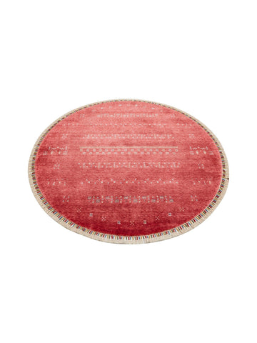 Oushak Carnaval Tappeto Moderno Uşak in TENCEL™ realizzato a mano, 100% naturale, facile da pulire, 06 RED Q