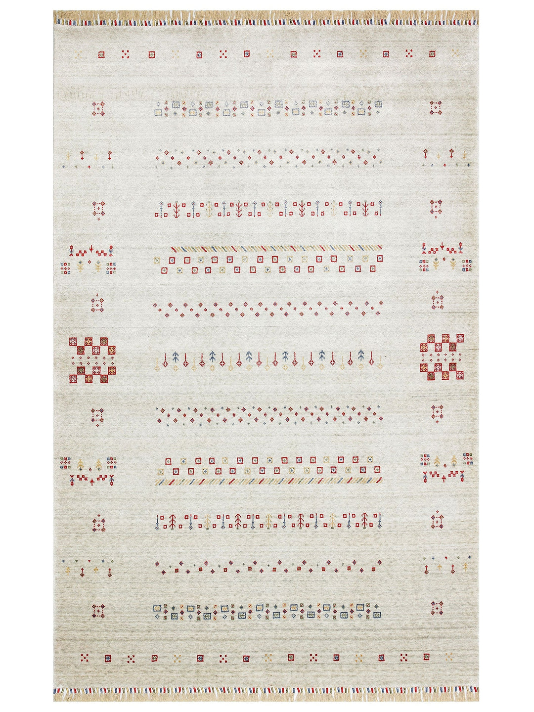 Oushak Carnaval %100 Naturel Kolay Temizlenir El Emeğiyle Üretilen TENCEL™ Modern Uşak Halısı 06BEJ - Carpetdocia