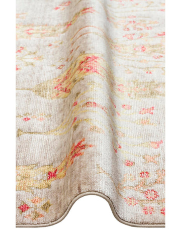 Oushak Carnaval Tappeto Moderno Uşak in TENCEL™ realizzato a mano, 100% naturale, facile da pulire, 08 BEIGE AUTUMN