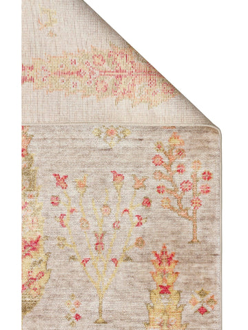 Oushak Carnaval Tappeto Moderno Uşak in TENCEL™ realizzato a mano, 100% naturale, facile da pulire, 08 BEIGE AUTUMN