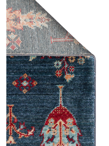 Oushak Carnaval Tappeto Uşak moderno TENCEL™ realizzato a mano, 100% naturale, facile da pulire 08 NAVY TURQUOISE