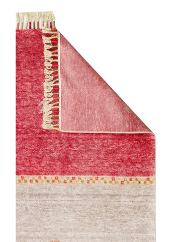 Oushak Carnaval 100% Natural Easy to Clean Handcrafted TENCEL™ Modern Uşak Carpet 11 RED AUTUMN
