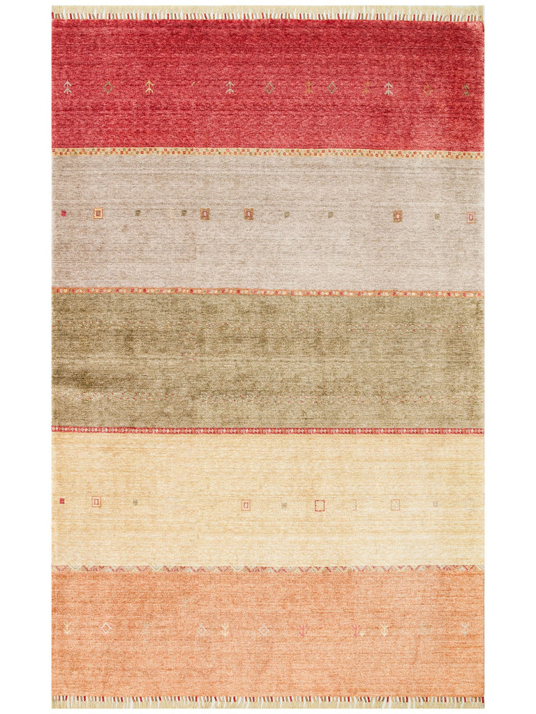 Oushak Carnaval 100% Natural Easy to Clean Handmade TENCEL™ Modern Uşak Carpet 11 RED