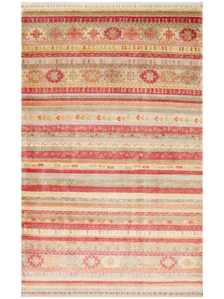 Oushak Carnaval 100% Natural Easy to Clean Handmade TENCEL™ Modern Uşak Carpet 12 RED