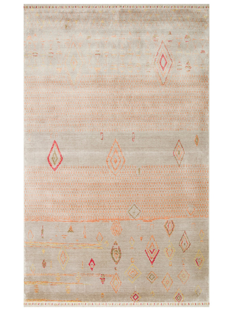 Oushak Carnaval 100% Natural Easy to Clean Handmade TENCEL™ Modern Uşak Carpet 15 BEIG