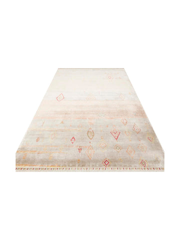 Oushak Carnaval 100% Natural Easy to Clean Handcrafted TENCEL™ Modern Uşak Carpet 15 BEIGE AUTUMN