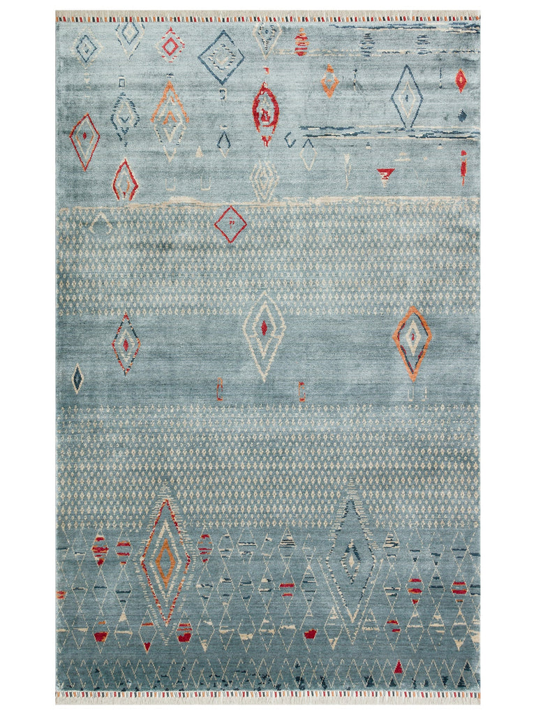 Oushak Carnaval 100% Natural Easy to Clean Handmade TENCEL™ Modern Uşak Carpet 15AQMUL