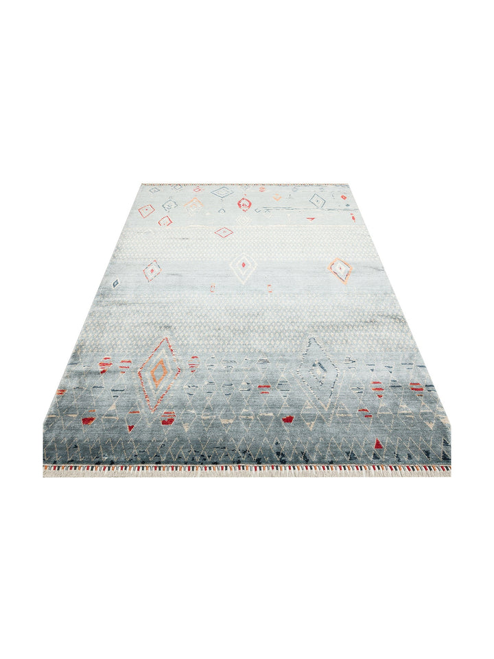 Oushak Carnaval %100 Naturel Kolay Temizlenir El Emeğiyle Üretilen TENCEL™ Modern Uşak Halısı 15AQMUL - Carpetdocia