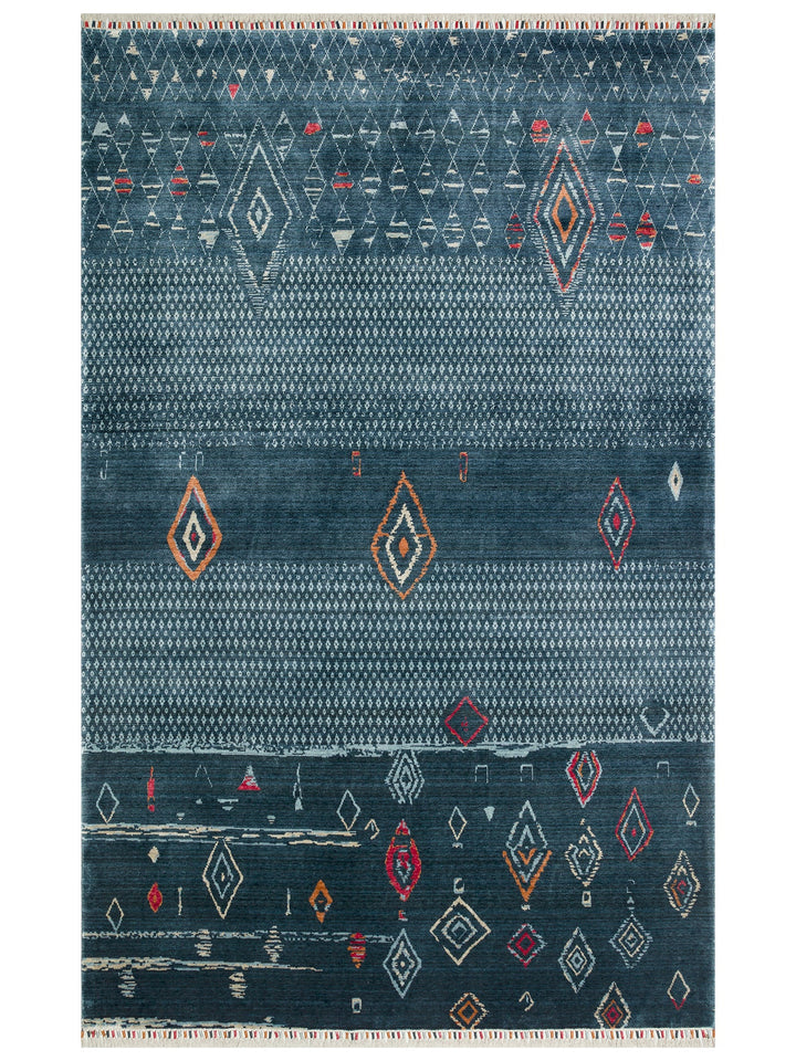 Oushak Carnaval %100 Naturel Kolay Temizlenir El Emeğiyle Üretilen TENCEL™ Modern Uşak Halısı 15NVYML - Carpetdocia