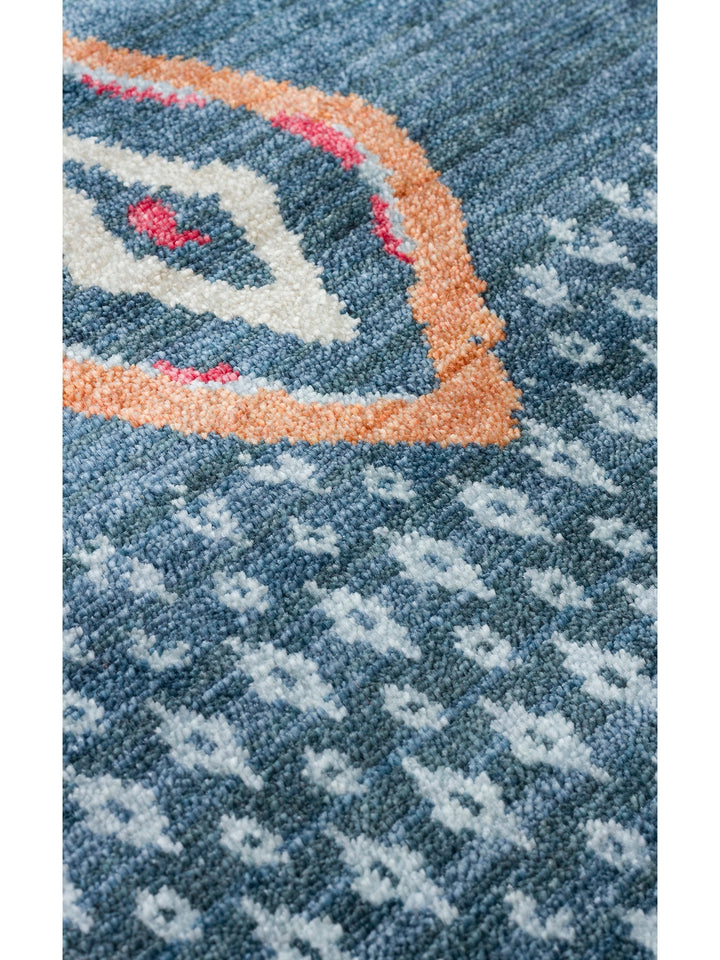 Oushak Carnaval %100 Naturel Kolay Temizlenir El Emeğiyle Üretilen TENCEL™ Modern Uşak Halısı 15NVYML - Carpetdocia