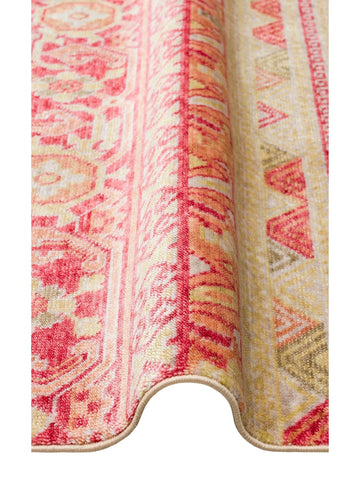Oushak Carnaval 100% Natural Easy to Clean Handmade TENCEL™ Modern Uşak Carpet 17 RED AUTUMN