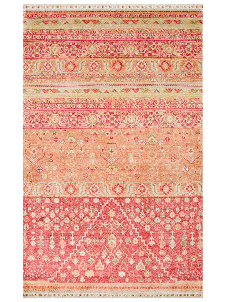 Oushak Carnaval 100% Natural Easy to Clean Handmade TENCEL™ Modern Uşak Rug 17 RED