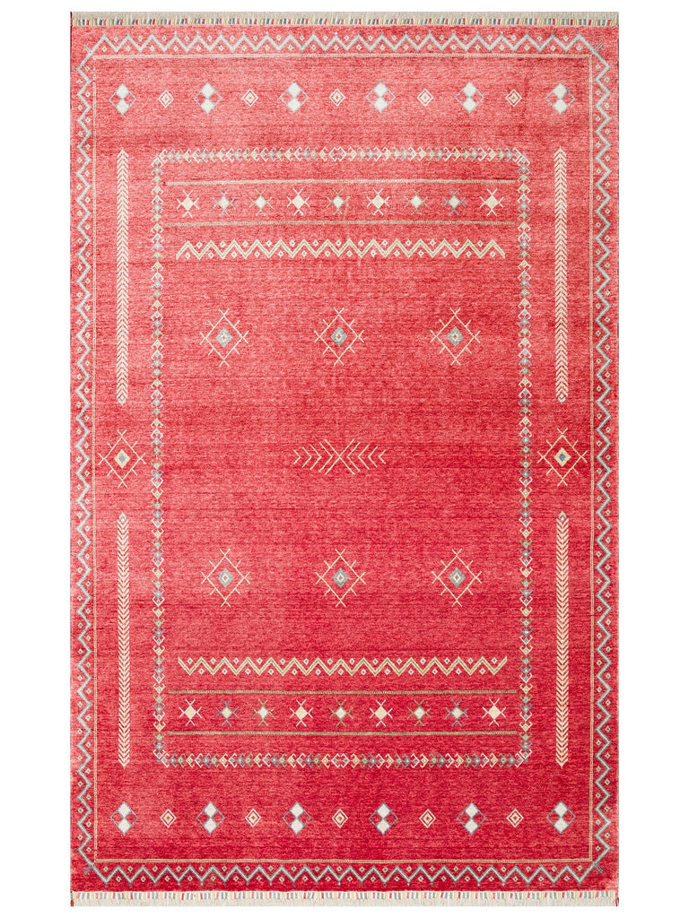 Oushak Carnaval 100% Natural Easy to Clean Handmade TENCEL™ Modern Uşak Rug 20 REDM