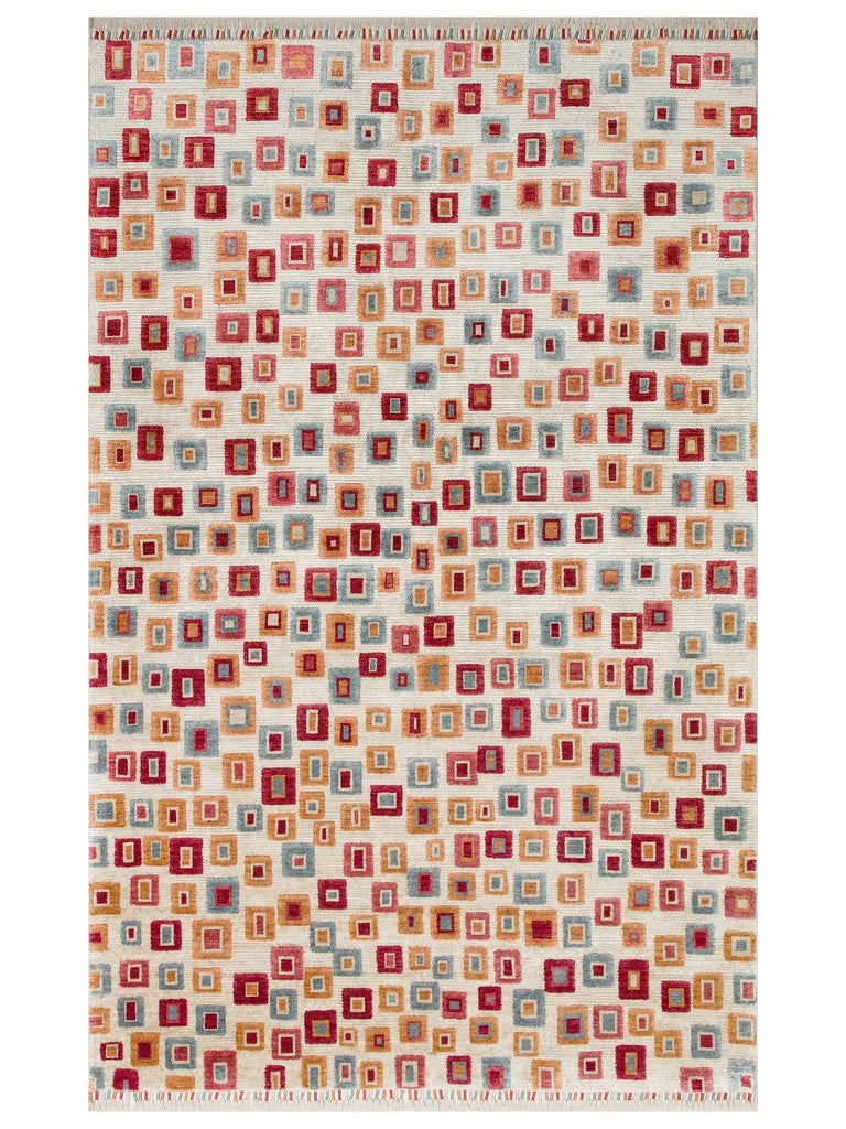 Oushak Carnaval 100% Natural Easy to Clean Handmade TENCEL™ Modern Uşak Rug 21 BEGM