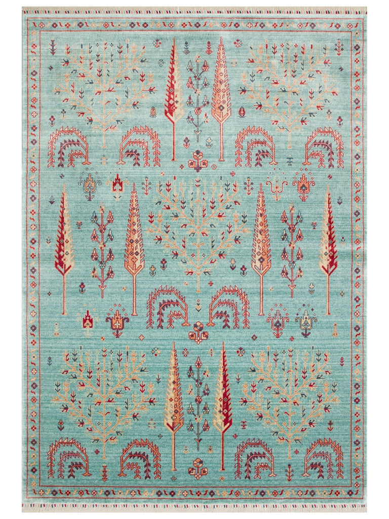 Oushak Carnaval 100% Natural Easy to Clean Handmade TENCEL™ Modern Uşak Rug 22TURK