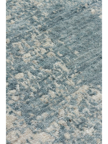 Palette Serisi %100 Naturel Yün Viskon Pamuk El Dokuma İskandinav Salon Oturma Odası Halı BEIGE BLUE - Carpetdocia
