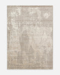Tapis Palette série 100% laine naturelle, viscose, coton fait main pour salon, séjour GRIS