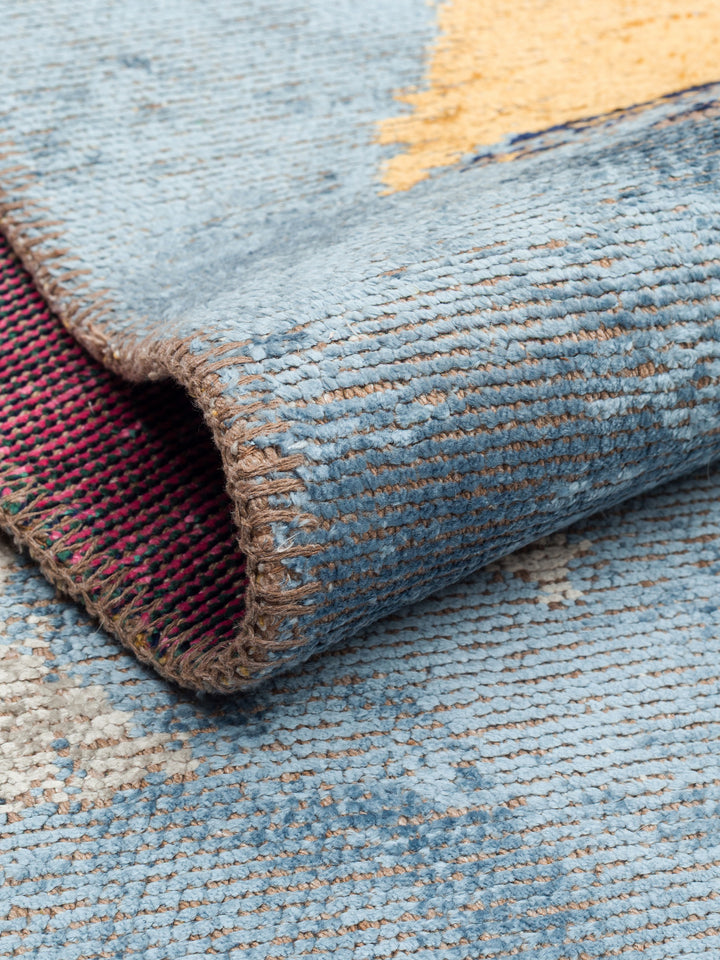 Ruggadocia Festa İndigo Baklava Desenli Halı detay