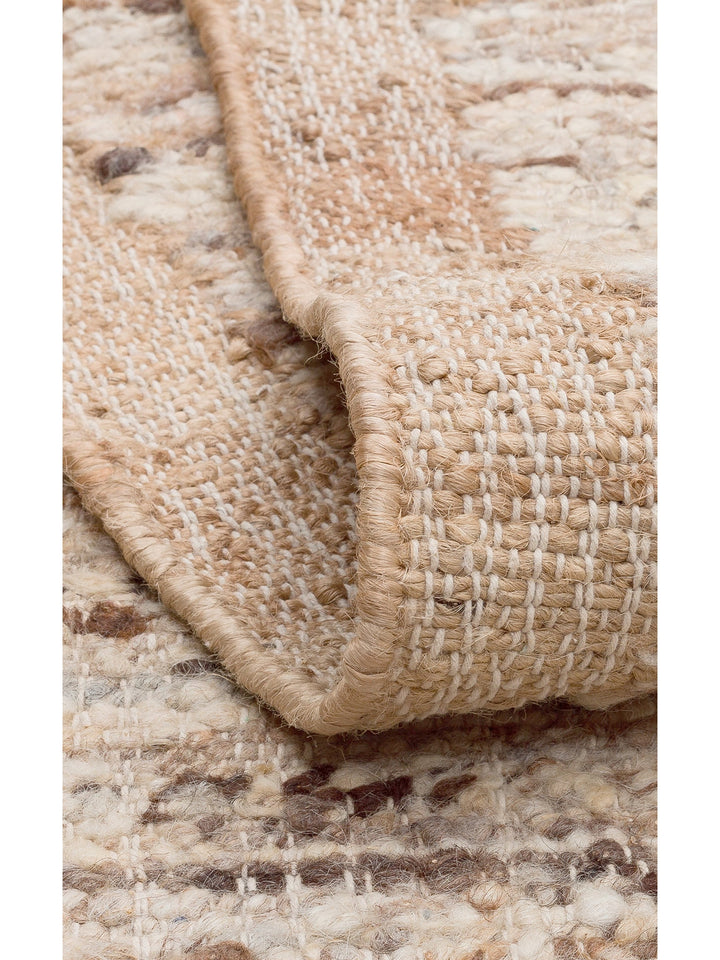 Urumchi %100 Naturel Yün Jüt Karışımı Oturma Odası Salon Koridor Mutfak El Dokuma Halı 01MULTNATURAL - Carpetdocia