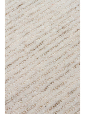 Vienna Serie Woll- und Baumwollmischung handgeknüpfter Teppich LIGHT NATURAL