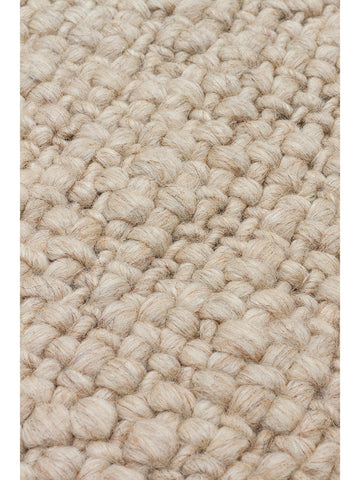 Viking Serisi %100 Naturel Yün ve Pamuk El Dokuma İskandinav Salon Oturma Odası Yatak Odası Halı BEG - Carpetdocia