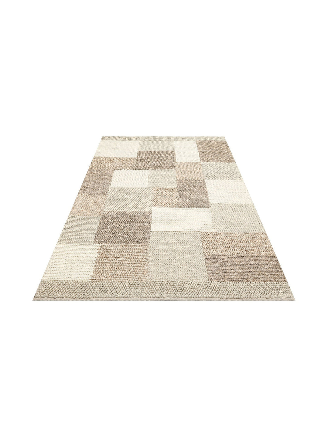 Woolstar %100 Naturel Kazak Desenli Salon Oturma Odası Koridor Antre El Dokuma Örgü Halı CORBIN NAT - Carpetdocia