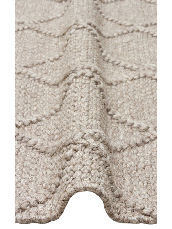 Woolstar %100 Naturel Kazak Desenli Salon Oturma Odası Koridor Antre El Dokuma Örgü Halı DIAMONDBRWN - Carpetdocia