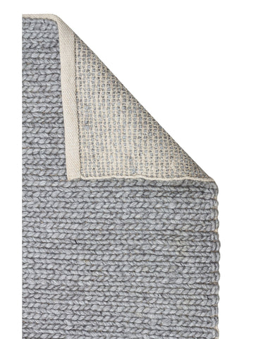 Woolstar %100 Naturel Kazak Desenli Salon Oturma Odası Koridor Antre El Dokuma Örgü Halı GREY - Carpetdocia