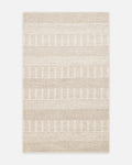 Woolstar Tapis tissé main en laine 100 % naturelle avec motif kazak pour salon, séjour, couloir, entrée J352 BEIGE