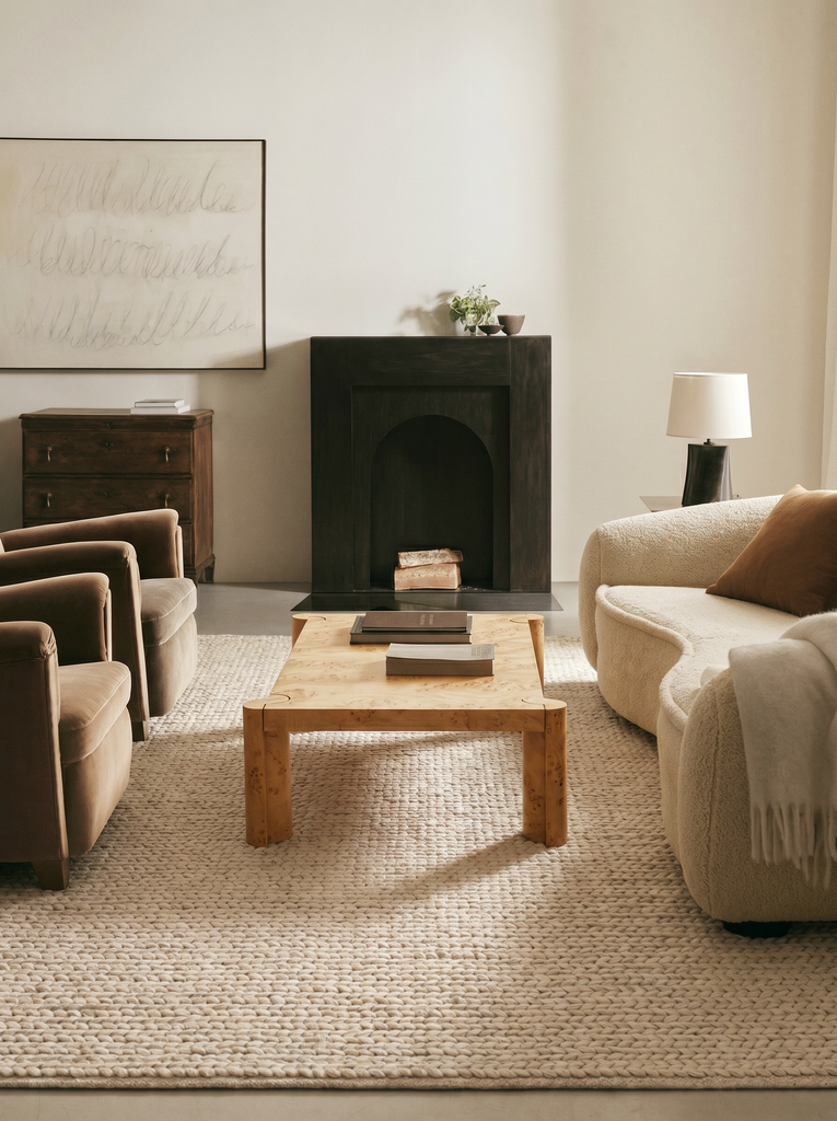 سجادة يدوية منسوجة بغزل طبيعي 100% بنمط كازاك لغرفة الصالون والممر والمدخل Woolstar BEIGE